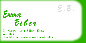 emma biber business card
